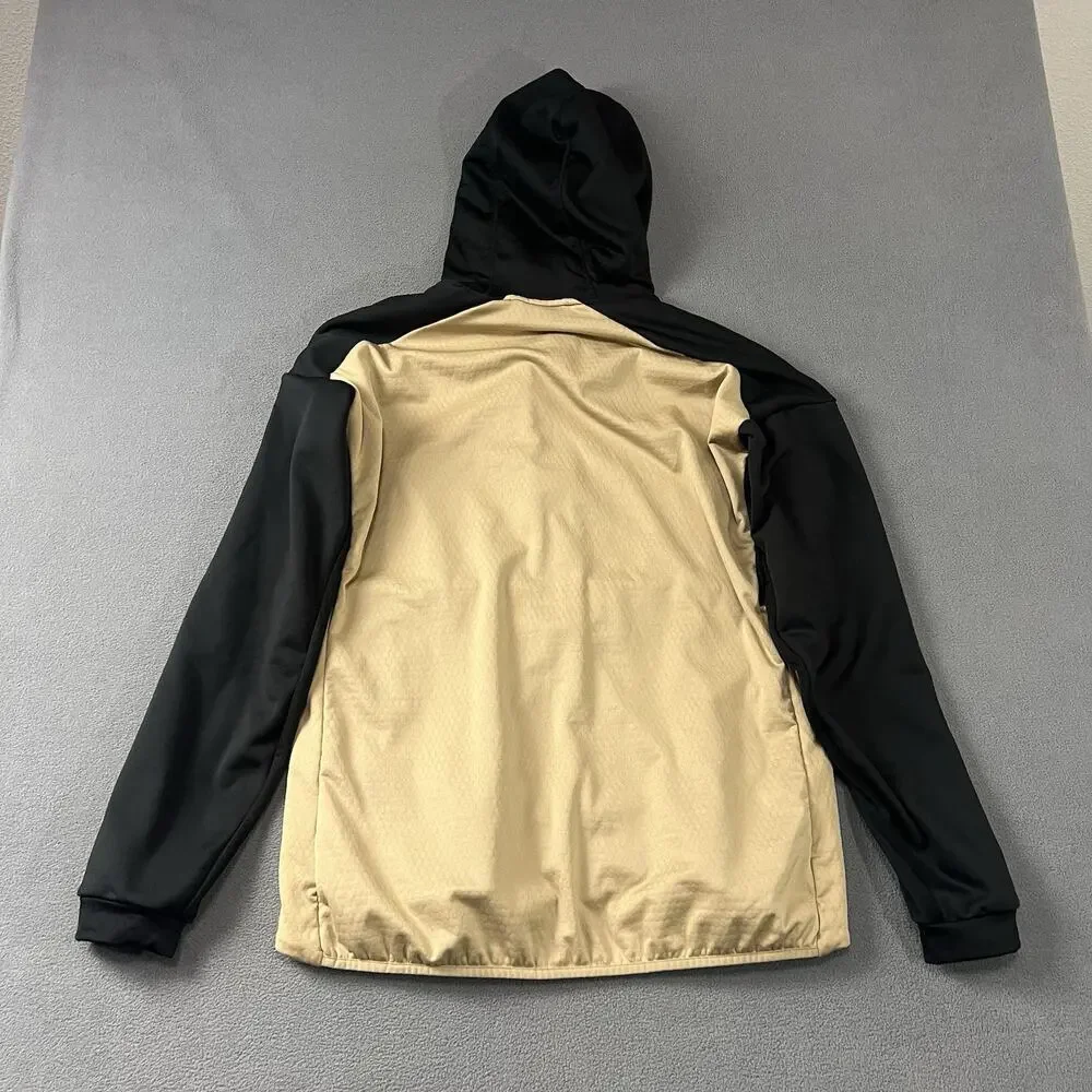 Adidas Terrex Hoodie Mens XL Black Beige Tech Fleece Hoody Full Zip Athletic
